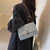 Bag Women's Bag 2025 New Fashion Textured Shoulder Crossbody Bag Rhombus Chain Simple Versatile Small Square Bag