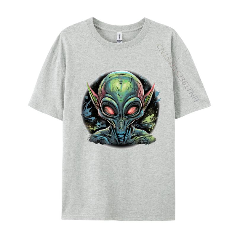 Extraterrestrial Alien T-Shirt Brand New T Shirts Print Tees Cotton Geek Casual Shirts Graphic Tee