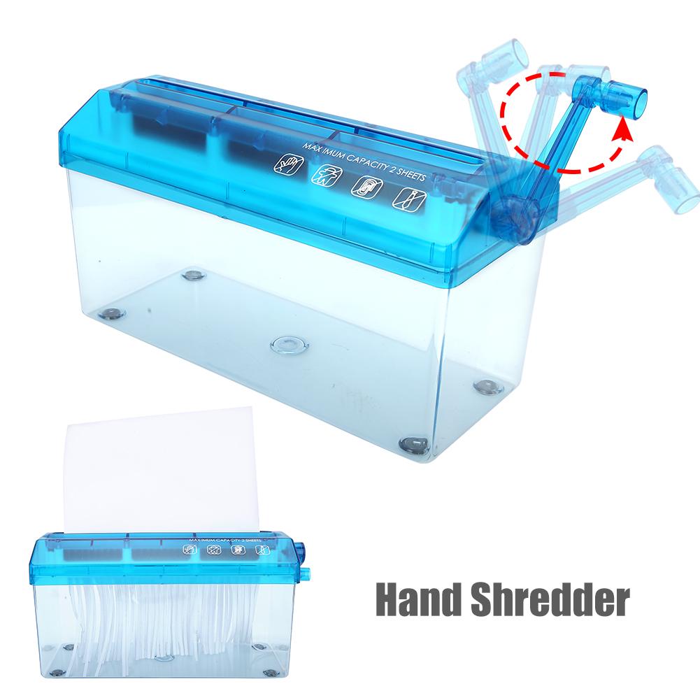 Hand Shredder MINI Desktop Manual Office Supplies Protection Confidential Machine