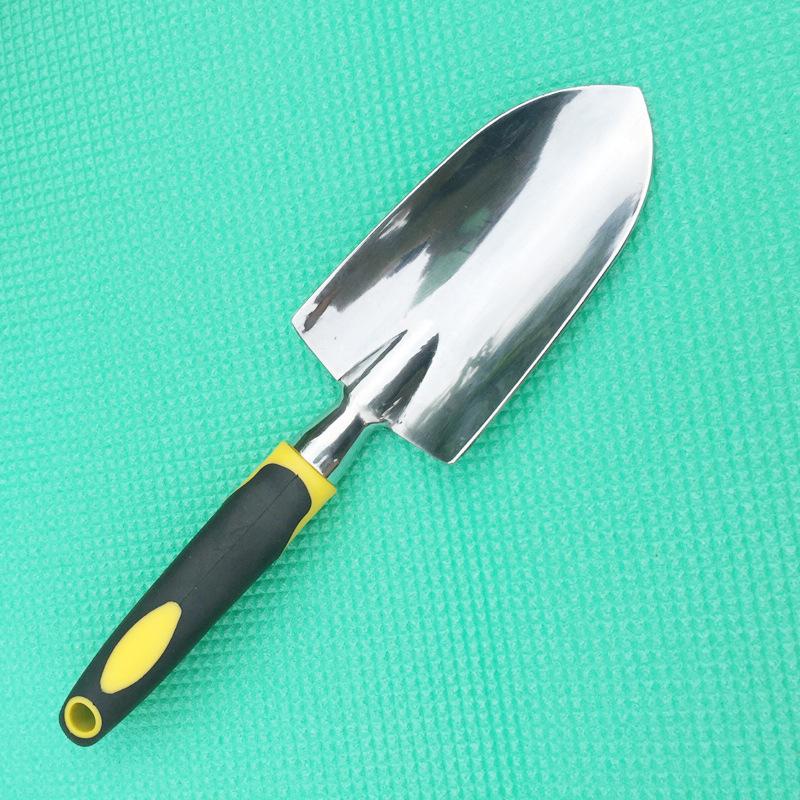 Magnesium aluminum alloy silicone two-color handle garden four-piece set, depth shovel, flower shovel, rake gardening vegetable garden