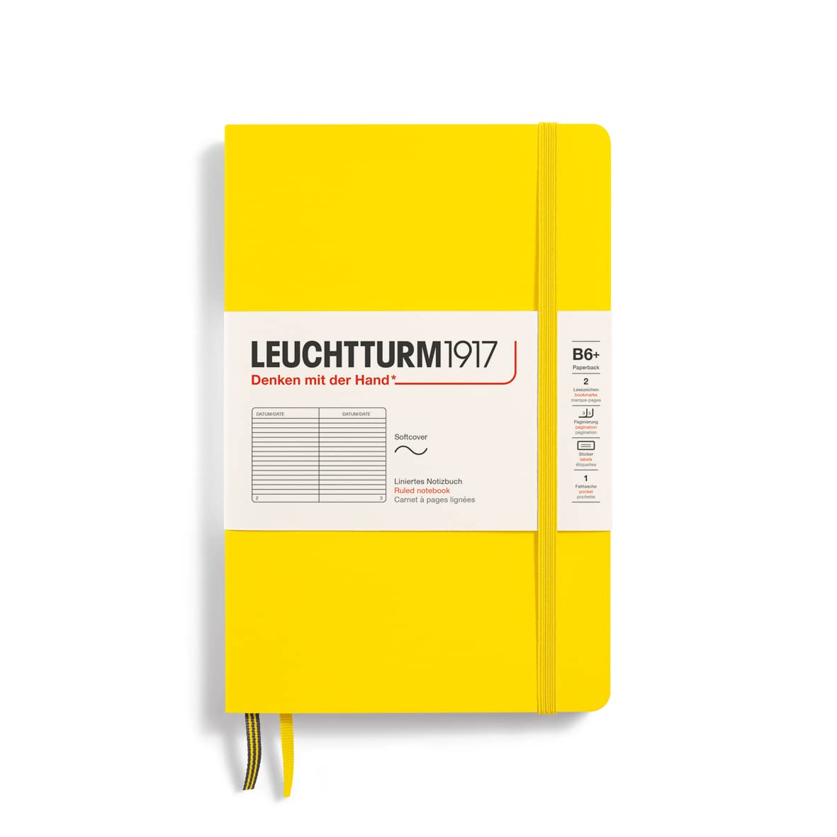 LEUCHTTURM1917 Notebook B6 Lined Softcover Lemon 358302
