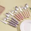 Abay Elegant Stainless Steel Dinner Forks with Pearl Handle