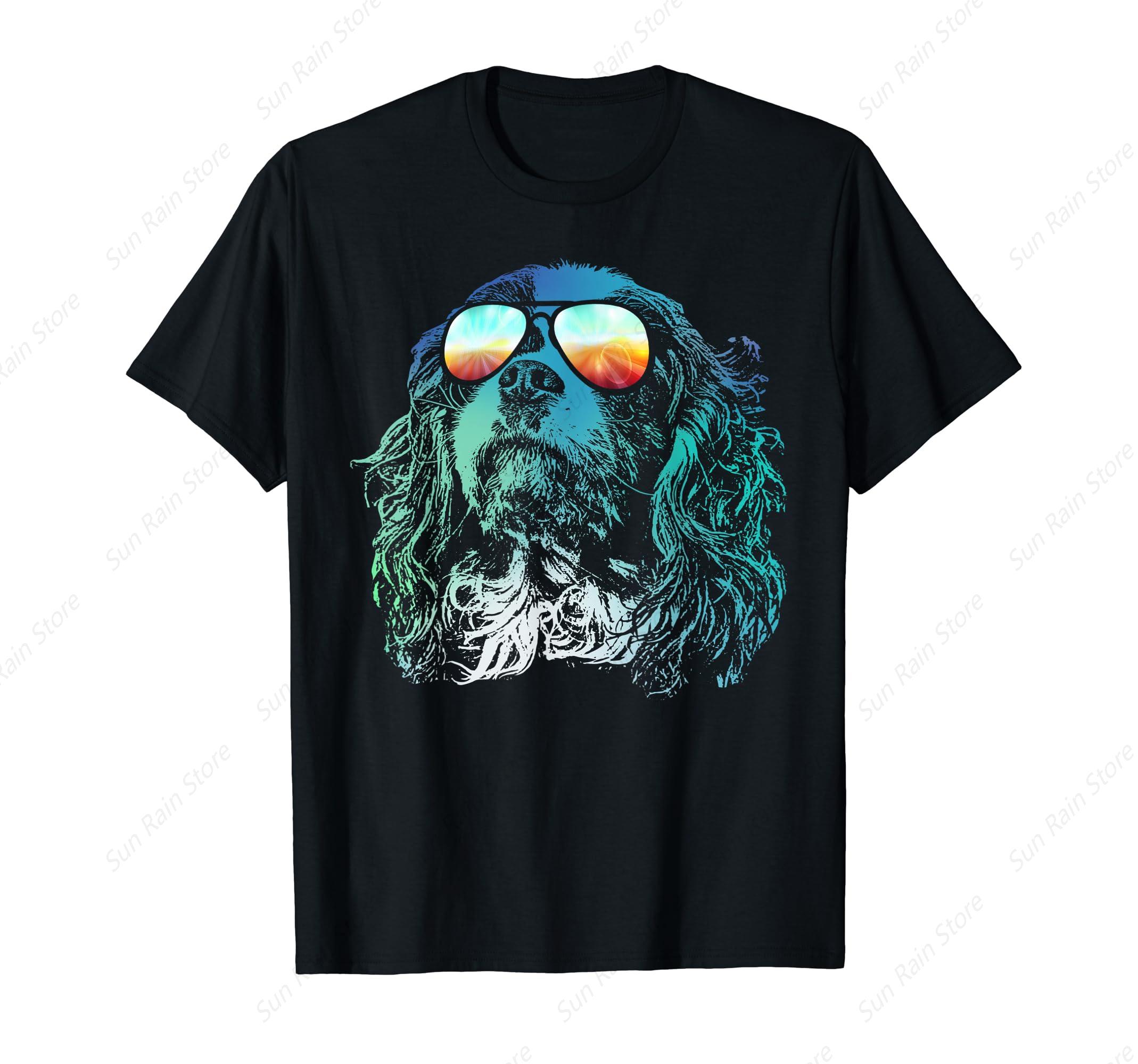 

Cavalier King Charles Spaniel T-Shirt Dog Gift T-Shirt - Men s Summer Cotton Graphic Tee S разноцветный