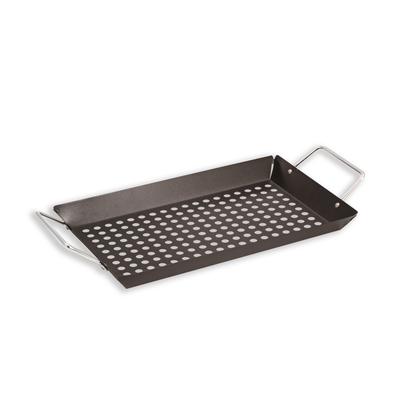 Stainless Steel Grill Pan 38.5x20cm Grid MAESTRO MR-1006
