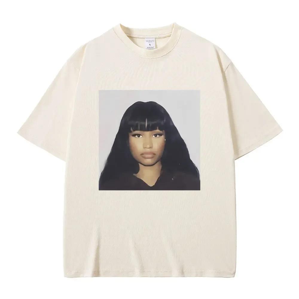 Rapper Nicki Minaj Graphic Print T Shirts Men Women Hip Hop Fashion Casual Tshirts Unisex Vintage Tees Male Streetwear Tops