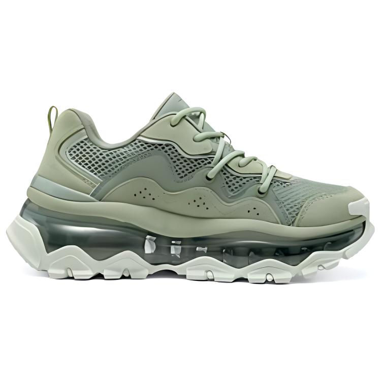 Skechers Street Fabric Synthetic Leather Comfortable Durable Breathable Sweat-Absorbing Low-Top Dad Shoes Women Sneaker Green 177935-SAGE