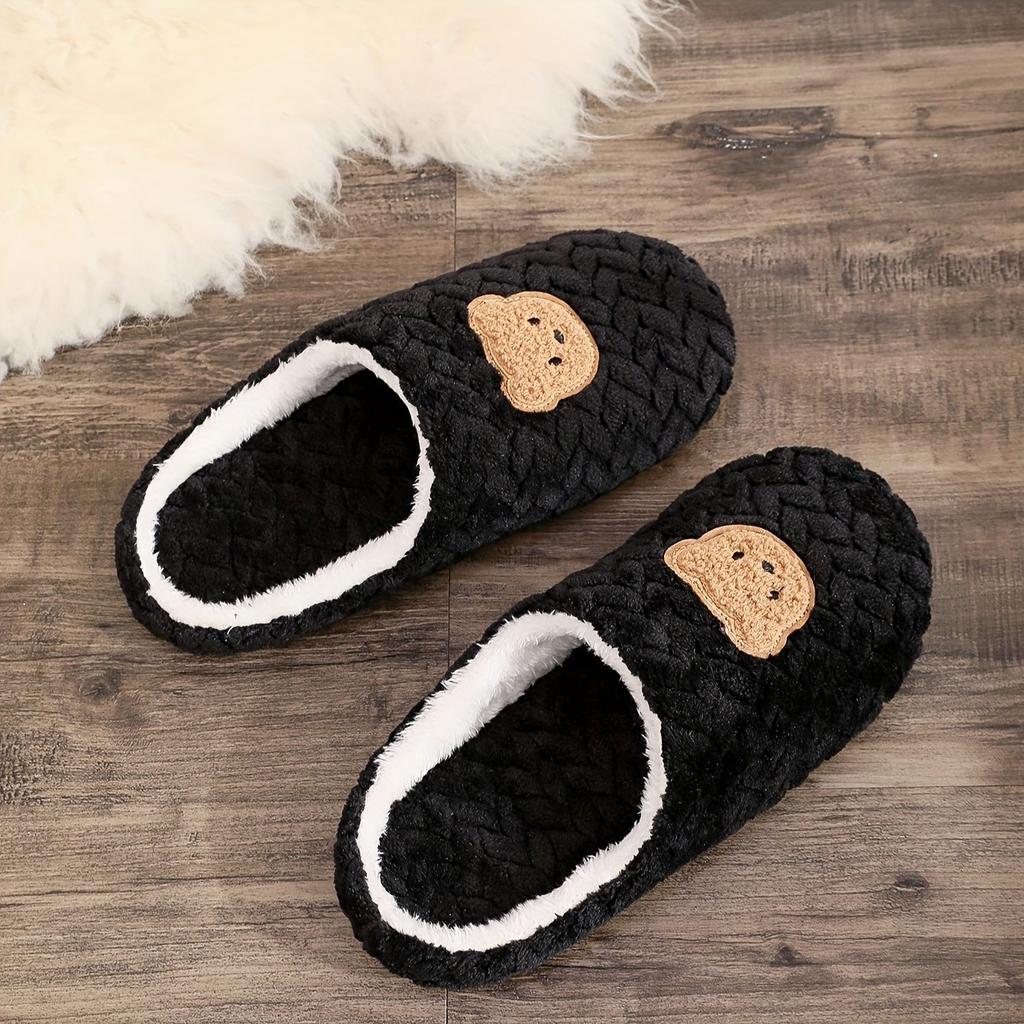 Crisscross Fluffy Home Warm Slippers, Soft Sole Open Toe Plush Lined Cozy Shoes, Non-slip Floor Mute Slippers, Winter & Autumn