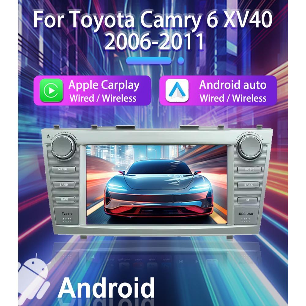 Autorádio 2Din Android 8PALCOVÉ Pro Toyota Camry XV40 2006-2011 Carplay Multimediální Přehrávač Stereo Autoaudio Hlavní Jednotka Navigace GPS 1+32GB