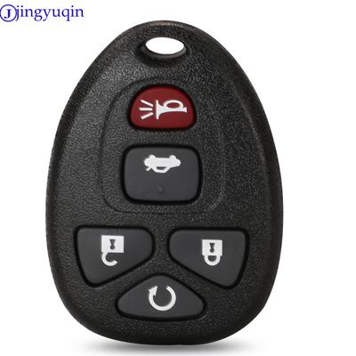 Jingyuqin Carcasa de Llave Remota para Coche Estilo Fob en Blanco Para G-M Pontiac Buick Carcasa de Entrada Sin Llave 5 Botones Almohadilla de Goma