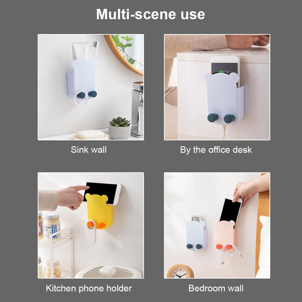 Air Conditioner Remote Control Smartphone Organizer Living Room Bedroom Kitchen Adhesive Controller Holder Space Saving