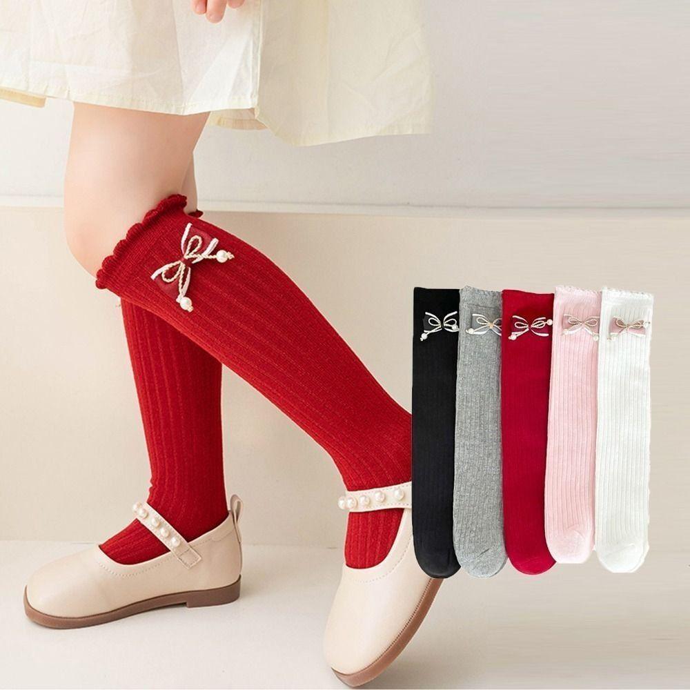 

Red Children s Mid-calf Socks Cotton Children Mid-Length Socking New Girls Socks New Year сірий