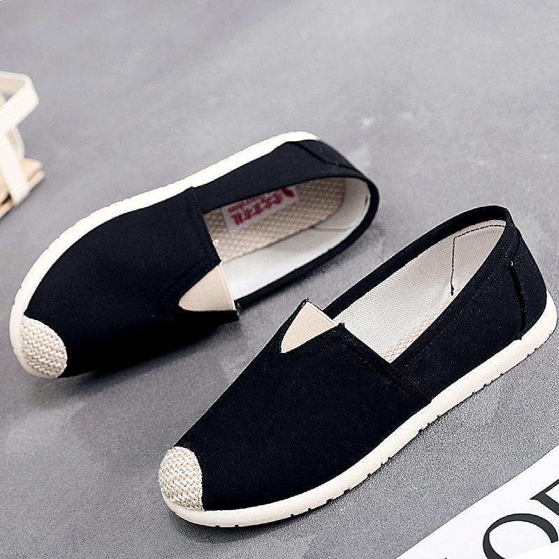 Cloth Shoes Women's Versatile -soled Lazy Shoes Canvas Shoes One-pedal Fisherman Shoes