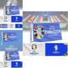 Durable Polyester 2024 Euro Cup Team Flag For Soccer Fans Vibrant Banner