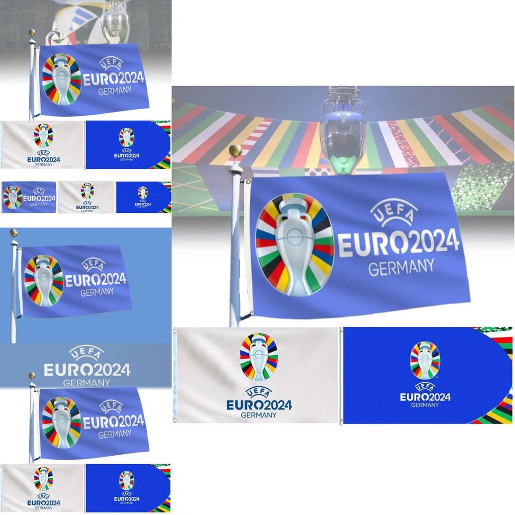 Durable Polyester 2024 Euro Cup Team Flag For Soccer Fans Vibrant Banner