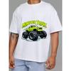 Tričko Monster Truck Bílé Zelené Grafika a Text Monster Truck pro Volnočasové Nošení