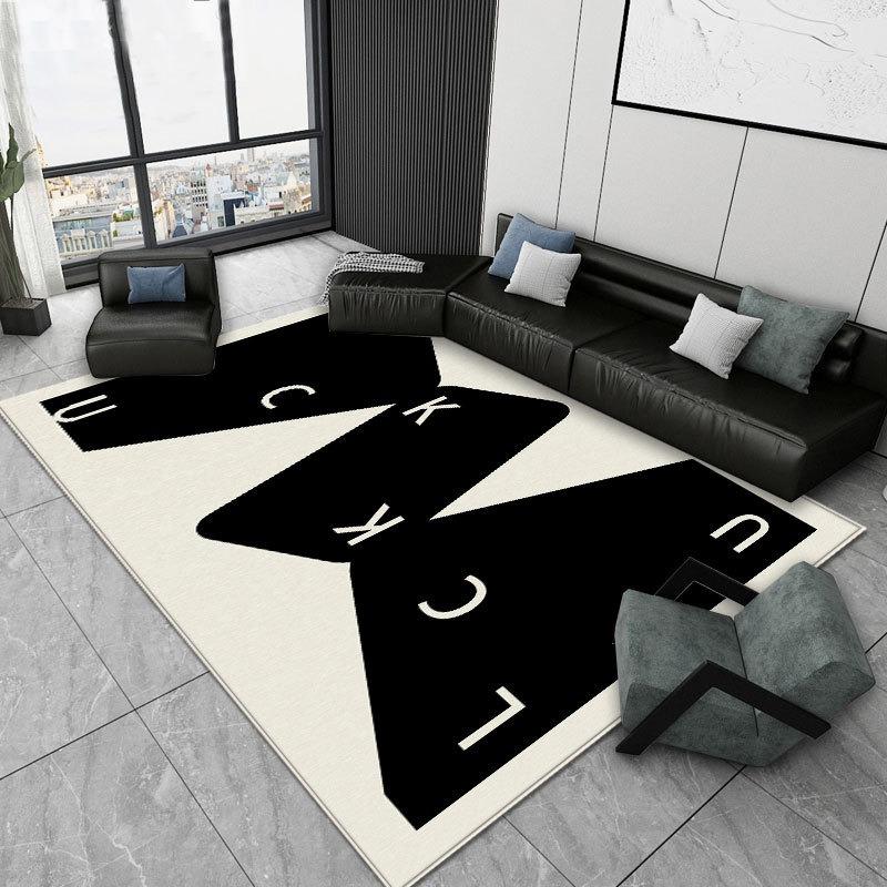 Simple Abstract Art Style Carpet Living Room Sofa Bedroom Study Kitchen Entrance Door Mat Non-slip Cartoon Retro Home Decor Rug