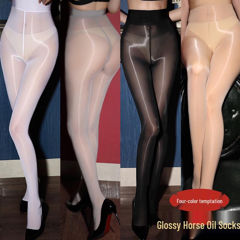 Damen 8D Transparente Seidige Ölglänzende Laufmaschenfeste Strumpfhose
