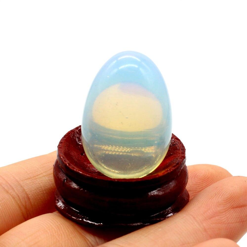 Natural Stone Decoration Egg-Shapedl With Base Artificial Ornament Lucky Gift Bed-Room Garden Office Desk Ornaments