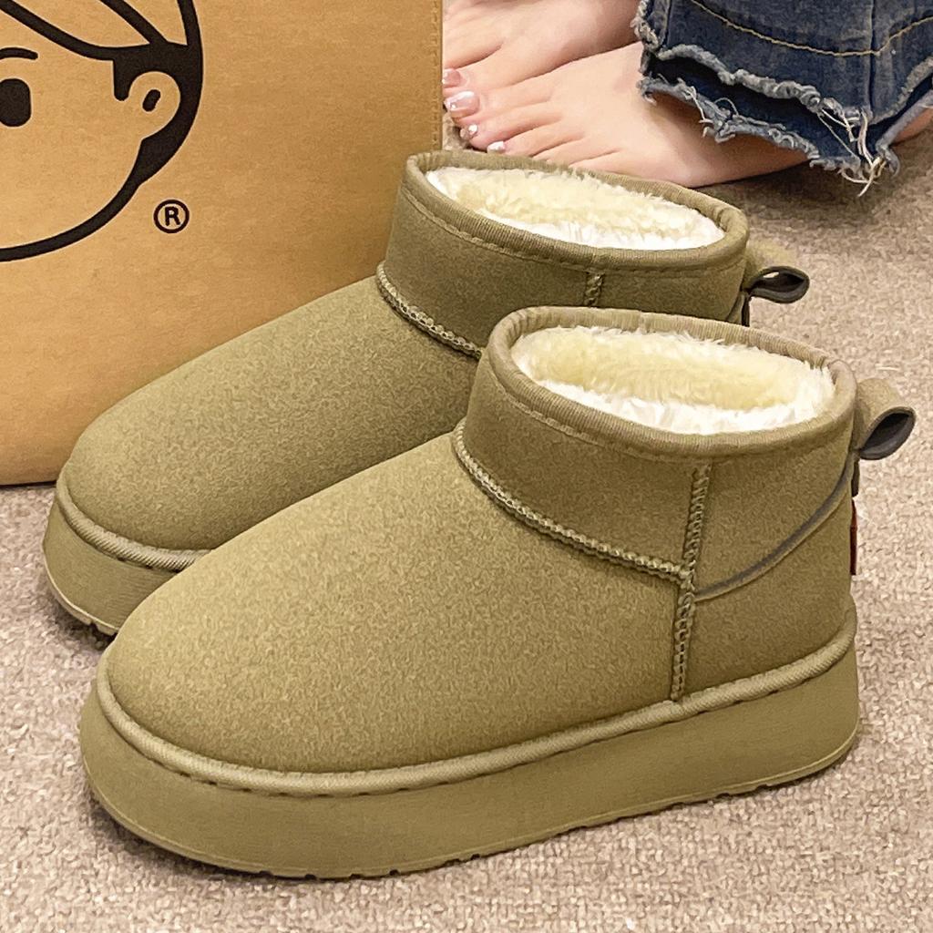 thick-soled snow boots  new winter bread shoes piled and thickened warm Northeast cotton shoes