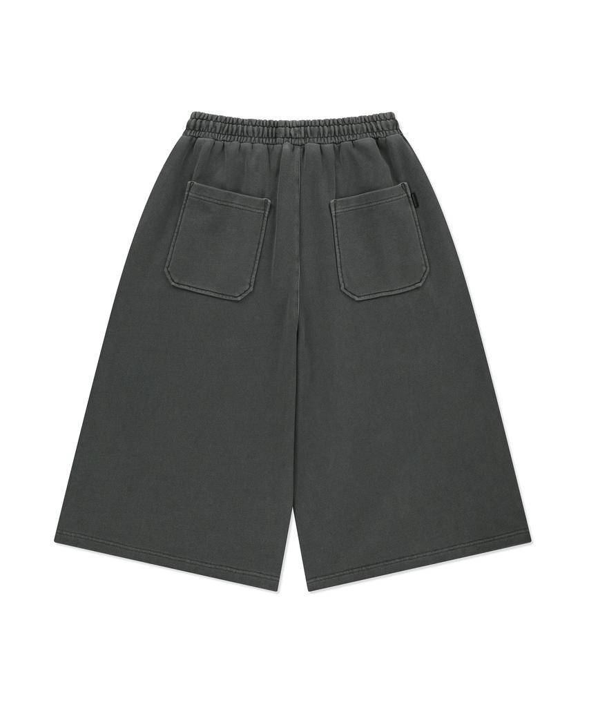 BROWNBREATH Tag Pigment Sweat Shorts - Charcoal