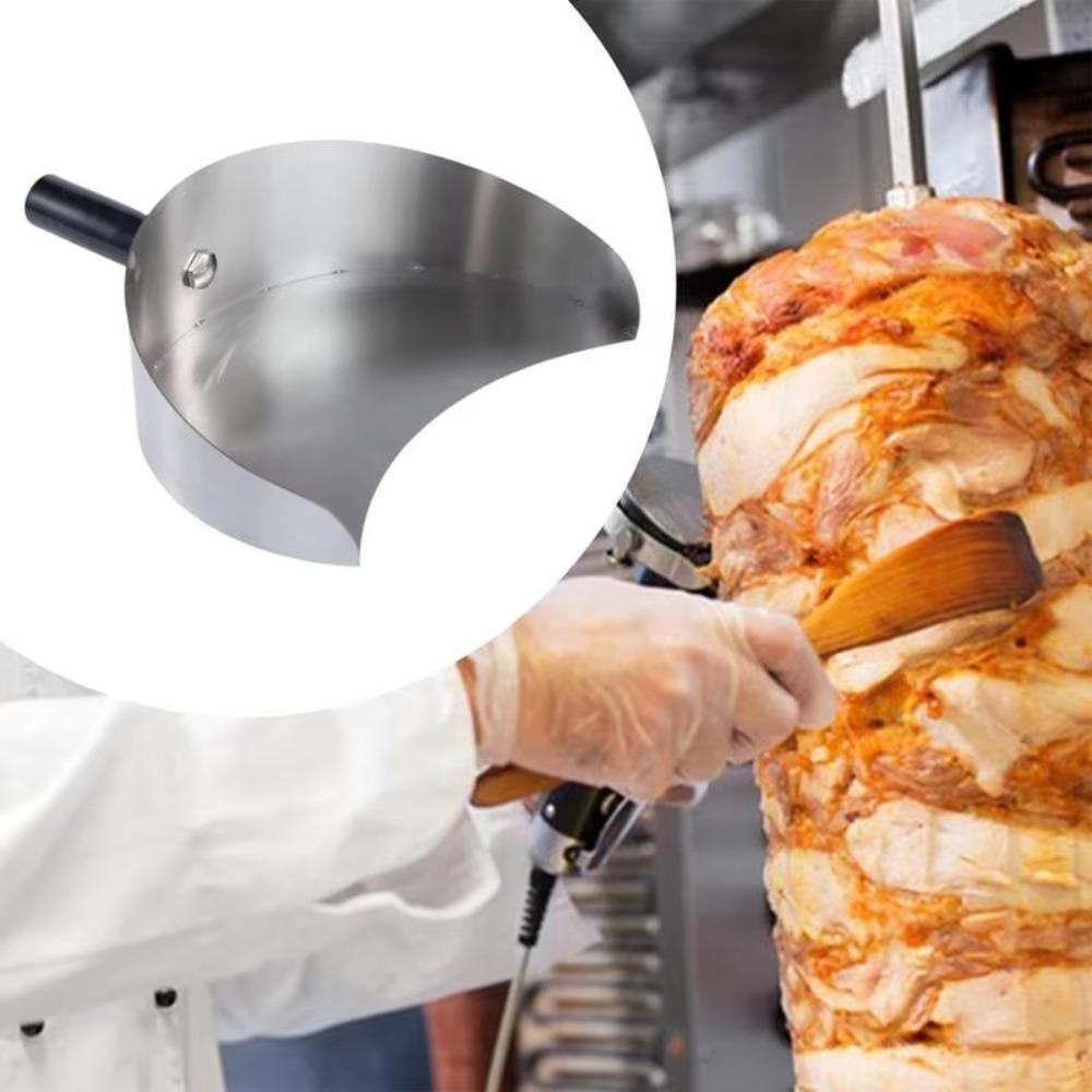 Pala Kebab Doner Forma a Mezzaluna Acciaio Inossidabile Teglia Raccogli Gocce Cattura Carne Ristorante