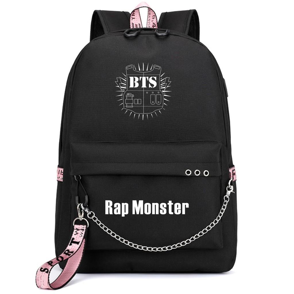 Kpop Bangtan Boys Bts Backpack Usb Charging School Bags Rucksack Bags Travel