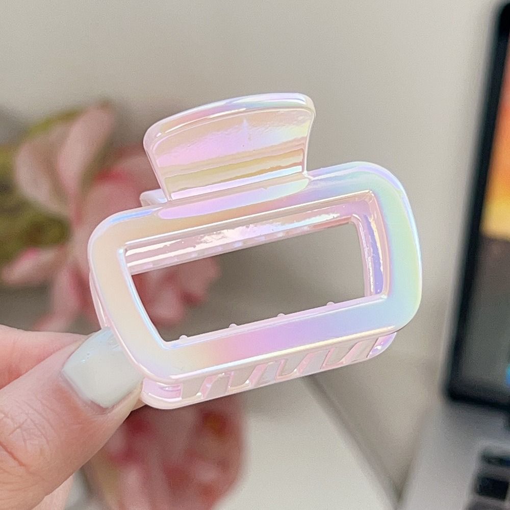 Illusory Color Cloud Shape Hair Claw Elegant Geometry Shark Clip Retro Gradient Hair Claw  Headwear