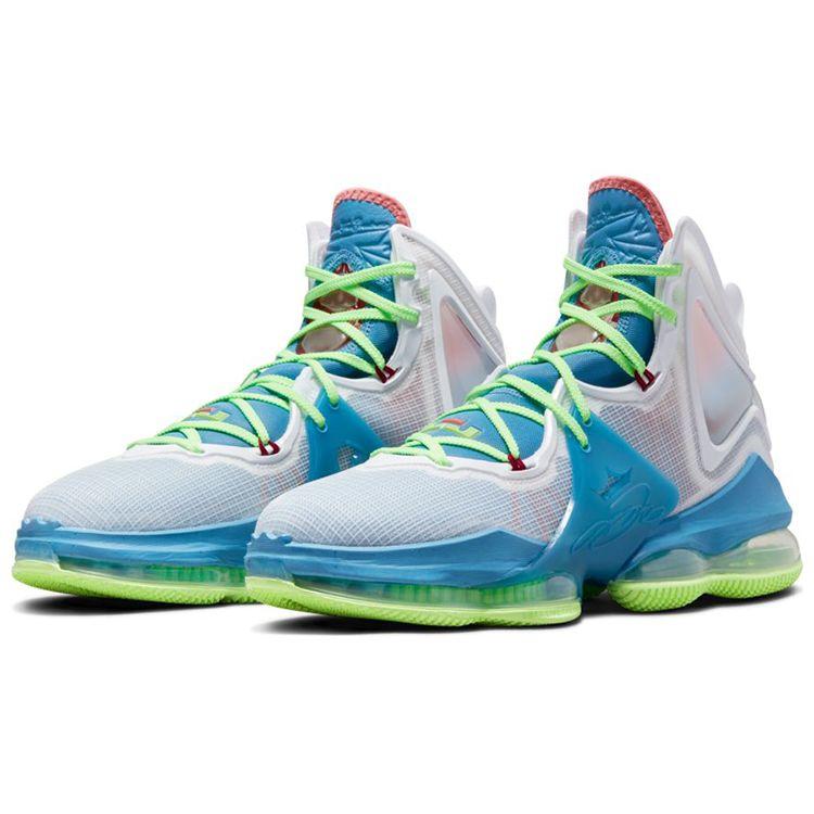 Nike LeBron 19 EP Uomo Blu Olandese Verde Brillante Giallo Bianco Rosso Granata DC9341-400