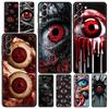 Spooky Scary Red Eye Phone Case for Samsung Galaxy S26 S25 S24 S23 S22 S20 S21 FE Ultra S25 Edge Plus 5G Soft TPU Cover Fundas