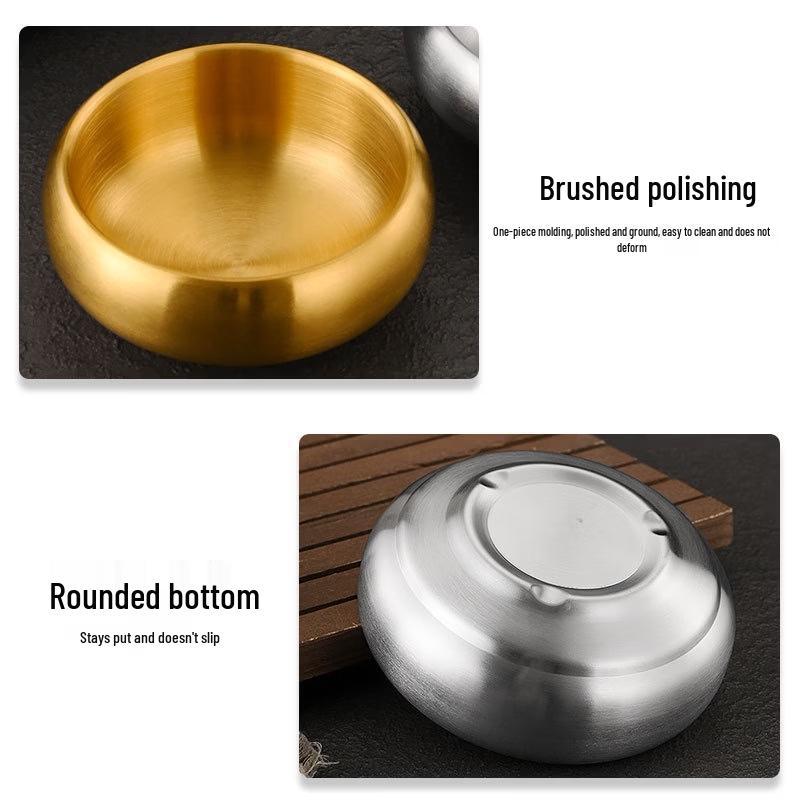 ZISIZ Double-Layer Insulated Stainless Steel Serving Bowls, Set of 2