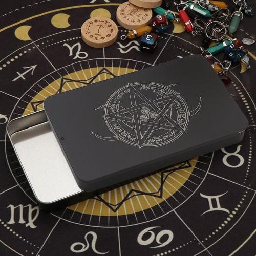 Tarot Card Case | Iron Tarot Deck Storage Holder | Lightweight, Portable Organizer for Teens, Adults, and Athletes