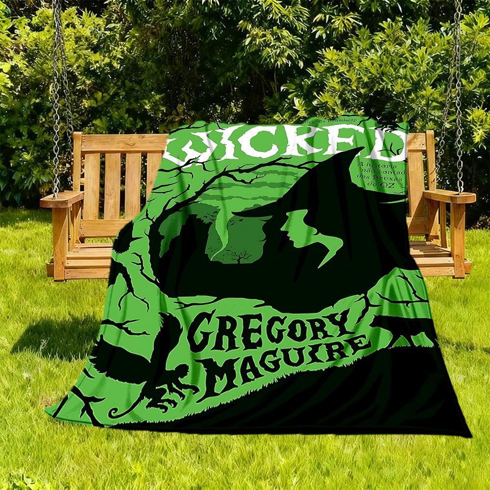 1pc Wicked Outdoor Blanket Lightweight Flannel, Soft & Warm, All-Season Use for Sofa, Outdoor, Camping, Living Room, Office089