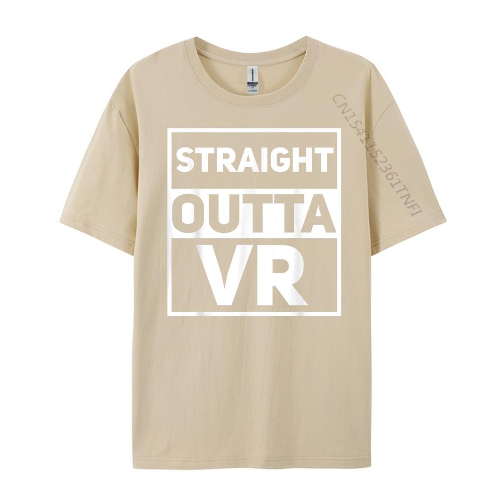 Straight Outta Vr Virtual Reality Gamer Athlete Printed TShirt Band Tshirts Cinco de Mayo Mens Tshirt