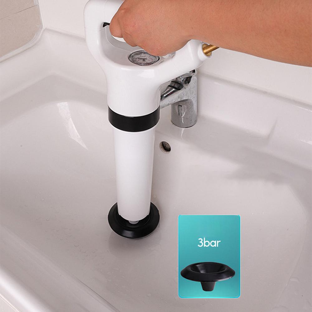Portable Inflatable Pipe Clogged Remover Sewer Toilet Plungers Dredge Home One Shot Kitchen Floor Blaster Air Drain Cleaning Too