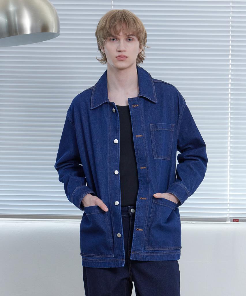 Tony Lawrence Oversized Indigo Denim Work Jacket