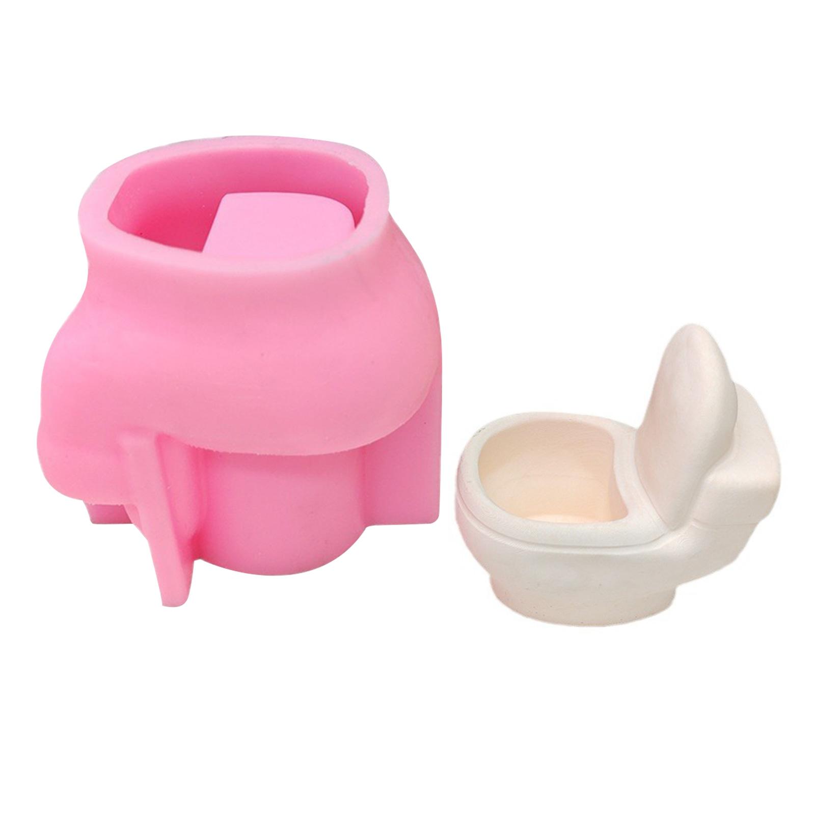 

Туалетные цветочные горшки Силиконовые формы Формы для суккулентов Формы для свечей в форме туалета Формы из эпоксидной смолы для украшения дома