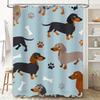 Adorable Dog Print Shower Curtain Set for Bathroom Decor Multiple Colors Available