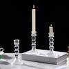 Transparent Glass Candle Holder Romantic Clear Glass Candlestick  Table Centerpiece