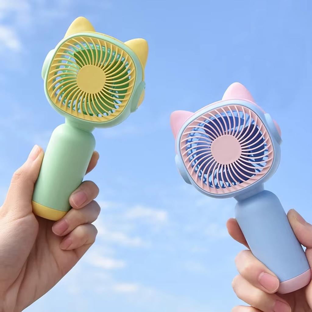 Cute Cartoon USB Fan Portable Handheld Fan with Phone Stand