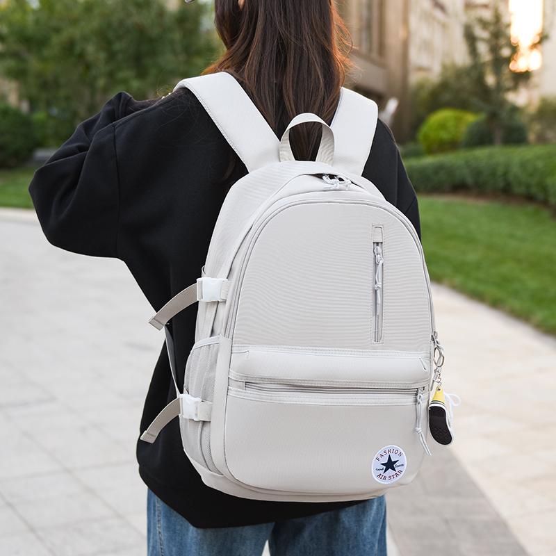 Zaino Monocolore Studenti Scuole Medie Grande Capacità Leggero Borsa Scolastica Borsa per Pendolari per Computer