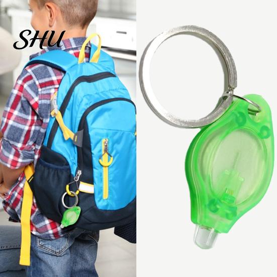 Portable Keychain Light 2Pcs Mini LED Flashlights with Key Ring Compact Size Battery Powered Outdoor Camping Bright Tiny Emergency Lamps Flashlight
