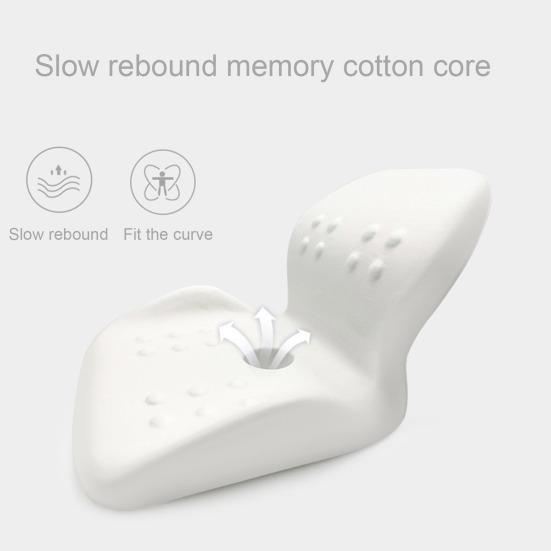 Memory Foam Seat Cushion Ergonomic Design One-piece Seat Cushion with Waist Support Anti-slip Backrest Cushion