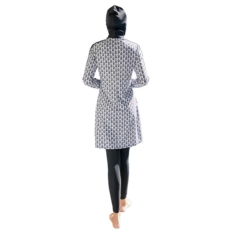 Женский мусульманский купальный костюм с кепкой и принтом Купальник Пляжная одежда — фото 3