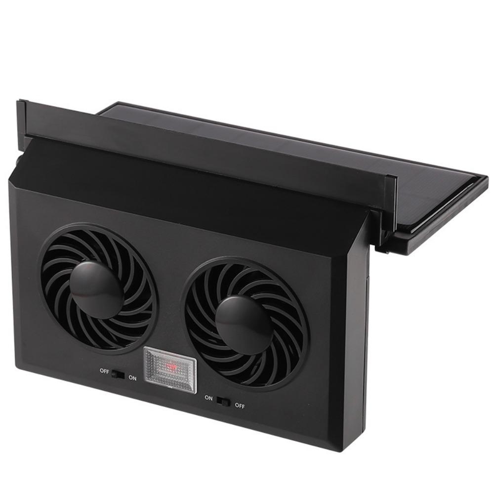 Solar Powered Solar Car Exhaust Fan Small Lightweight Solar Ventilation Fan Hot Seasons чёрный