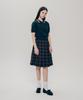 Yale Check Pleated Skirt_Brown