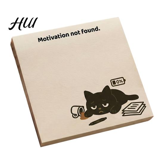 Easy Tear Notes Cartoon Cat Self-Stick Note 50 Sheets/Pad Self-adhesive Pad Super Memo Sticking Power Post Stickies Office School Supplies Paper