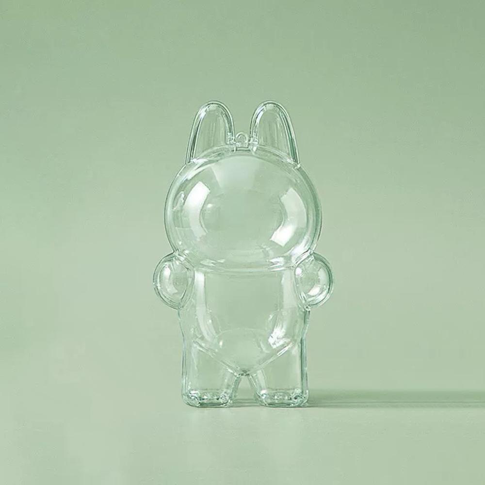 1PC Transparent Protective Case - Labubu Standing And Sitting Posture Protection Cover Storage Box For Labubu