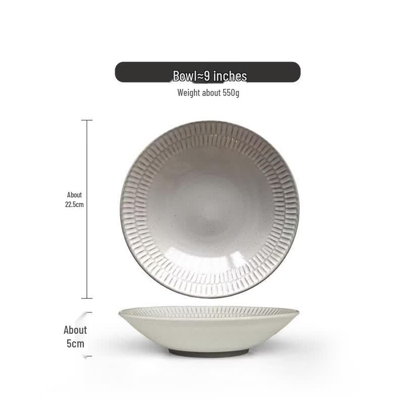 ZISIZ Nordic Style 7-inch Ceramic Salad Bowls