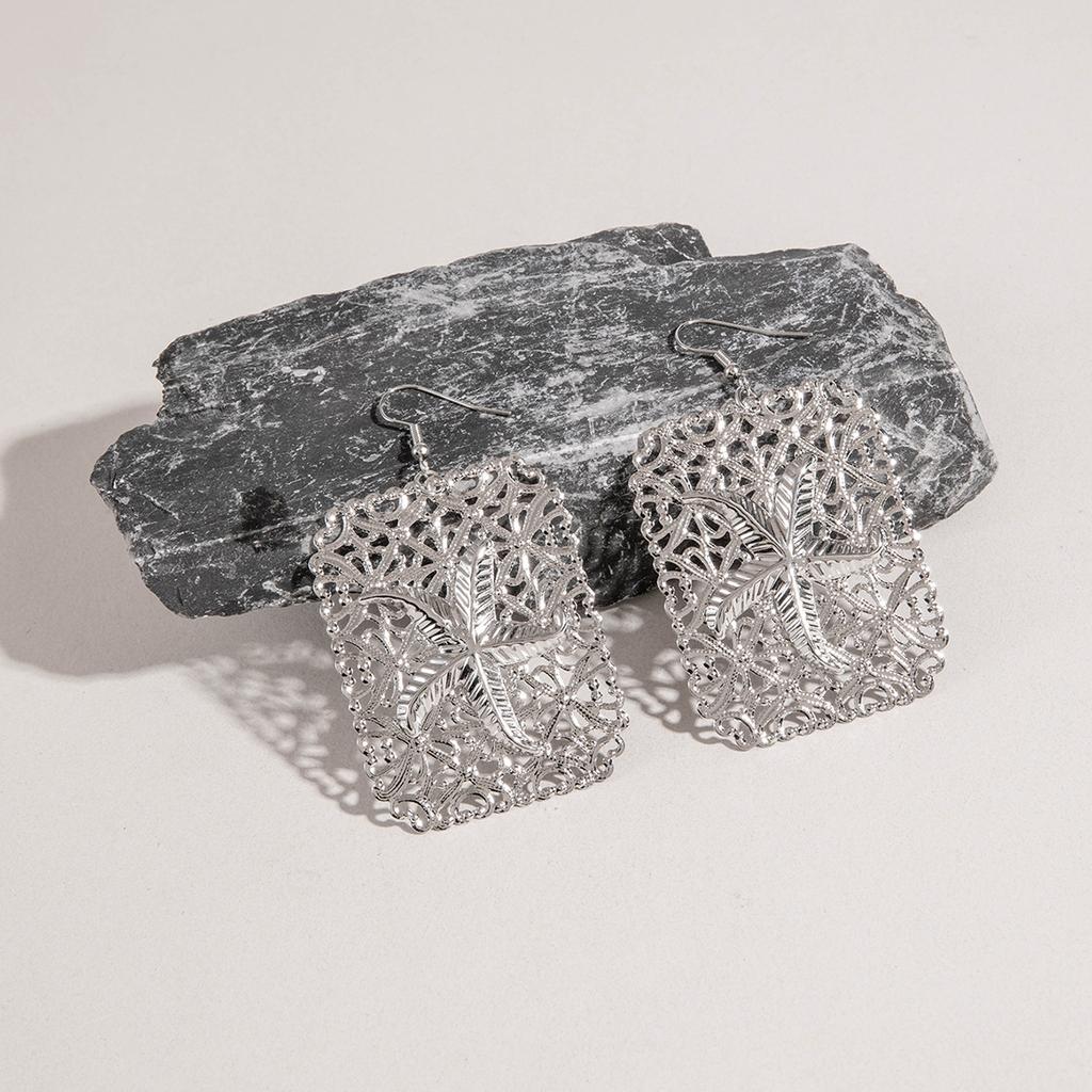 Bohemian Asymmetrical Starfish Shell Earrings Geometric Gravel Pendant Earrings Earrings