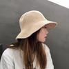 Cotton and Linen Fisherman Hat Women's Summer Breathable Knitted Basin Hat Versatile Straw Hat Artistic Top Hat Sun Protection and Sunshade Hat